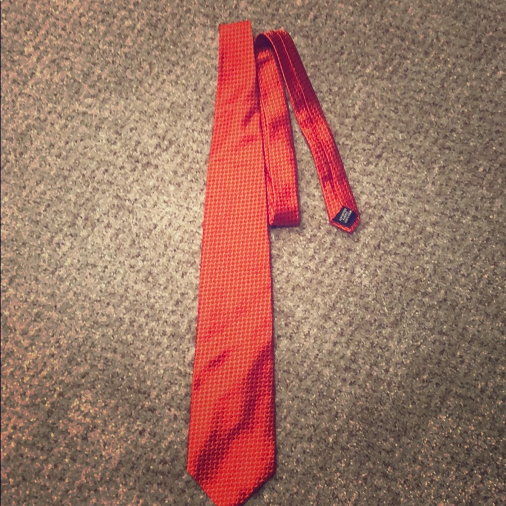 Orange and Red Tie